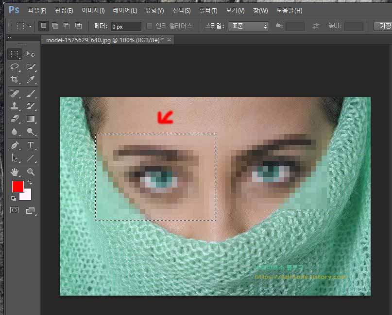 포토샵-모자이크
