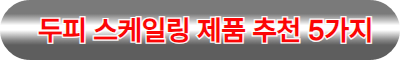 두피 스케일링 제품 추천 5가지