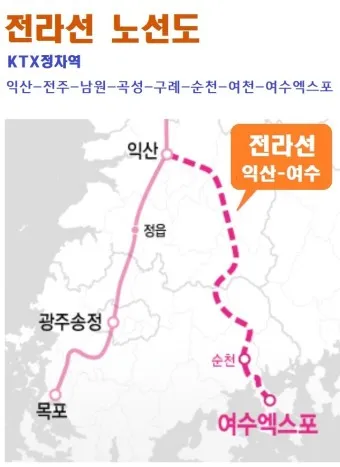 전라선 KTX 기차시간표 예매 노선도 요금_3