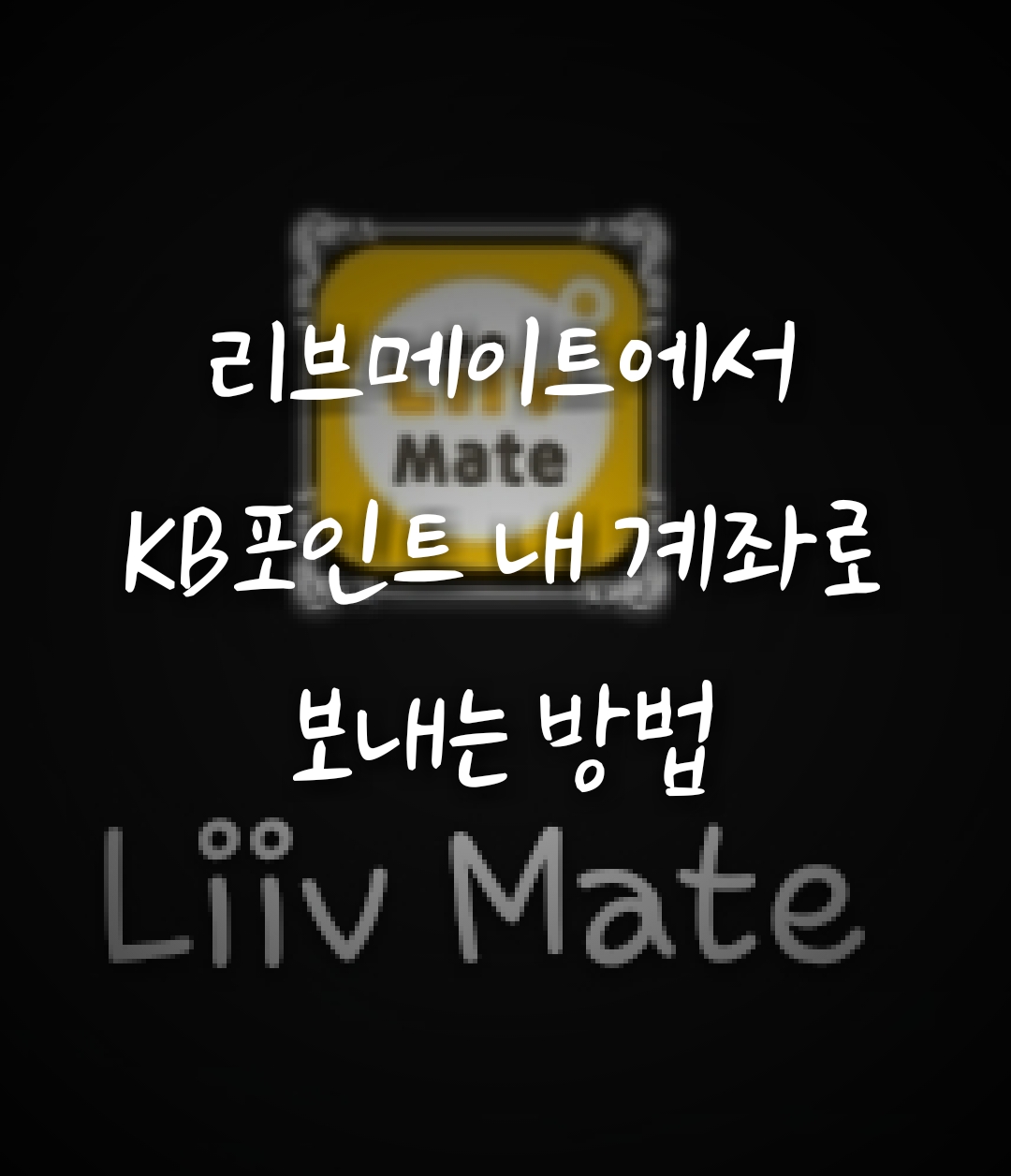  Kb포인트 리브메이트에서 내 계좌로 보내는 방법!