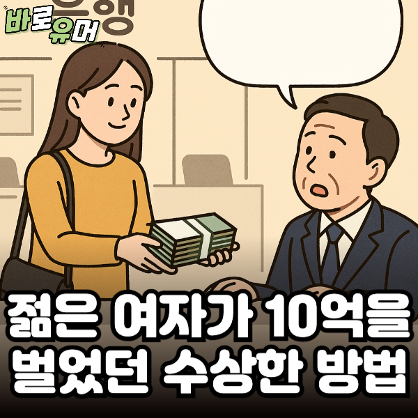 젊은 여자가 10억을 벌었던 수상한 방법