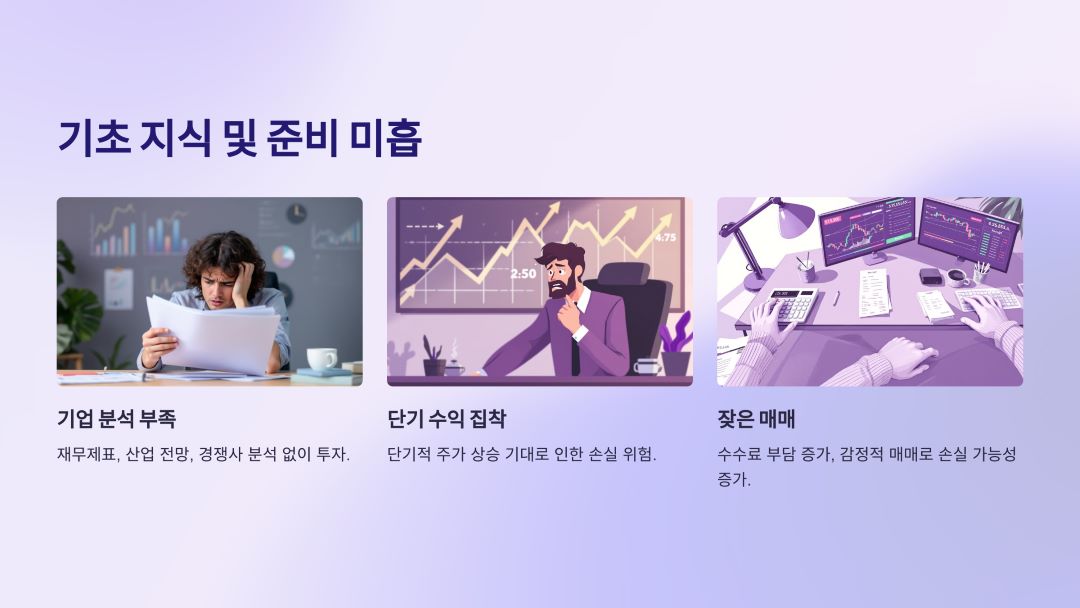 기초 지식 및 준비 미흡