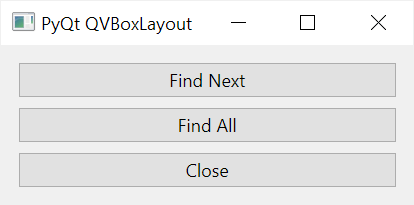  파이썬 Python QT PyQt QVBoxLayout