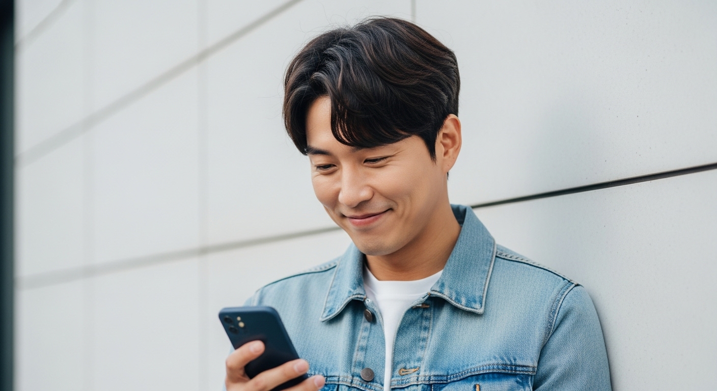 종합소득세 환급일을 확인하는 남성