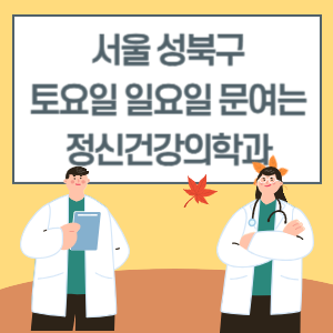 서울 성북구 토요일 일요일 재활의학과 진료 병원 리스트