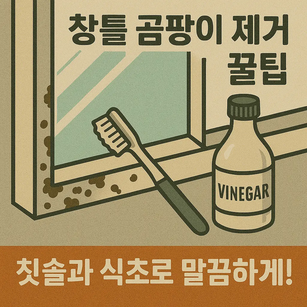 창틀 곰팡이 제거