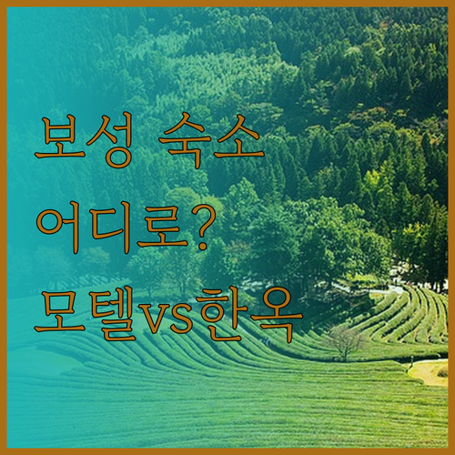 보성 관광모텔 vs 수진한옥팬션, 당