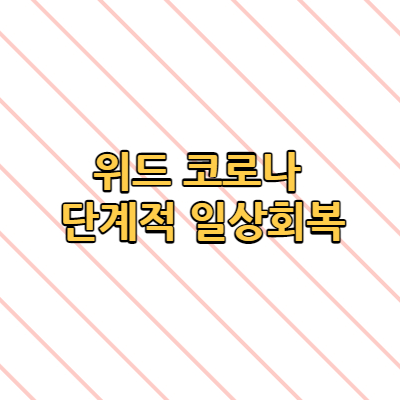  위드 코로나 단계적 일상회복