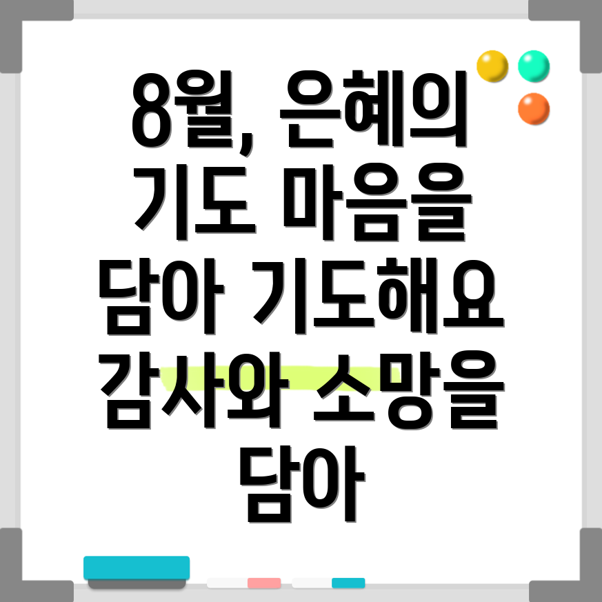 8월 대표 기도문