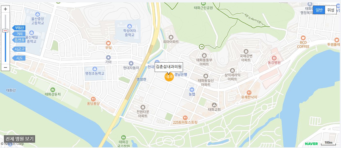 울산광역시에서 일요일 진료를 볼 수 있는 내과 병원 김춘섭내과의원