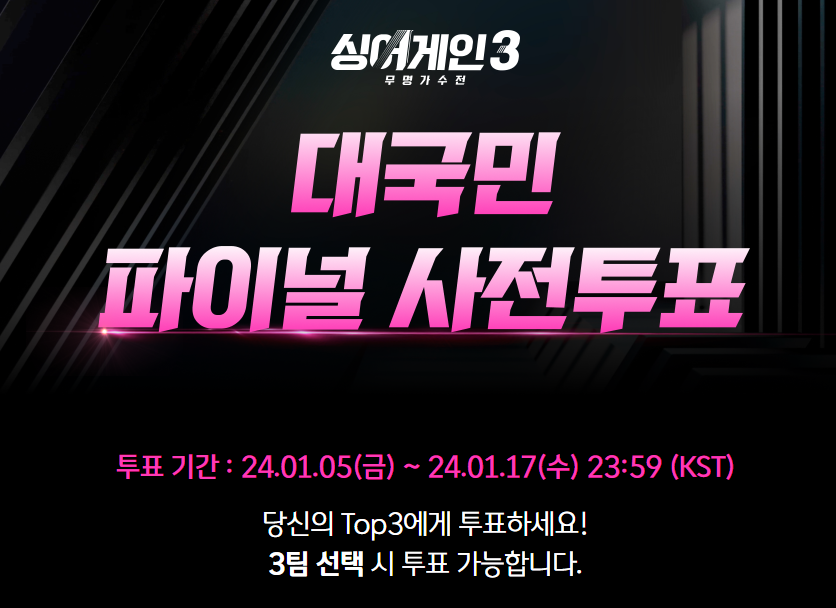  싱어게인3 투표, 재방송