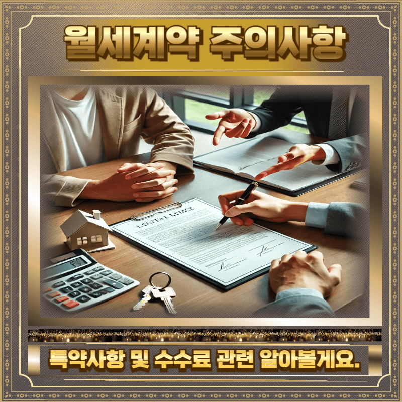 월세 계약 주의사항