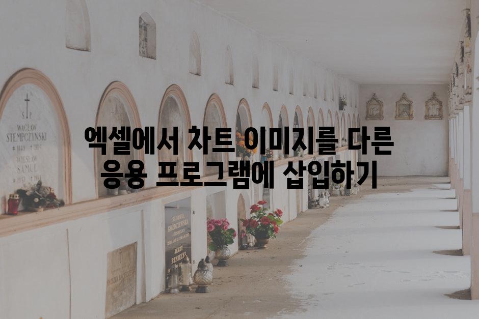 엑셀에서 차트 이미지를 다른 응용 프로그램에 삽입하기