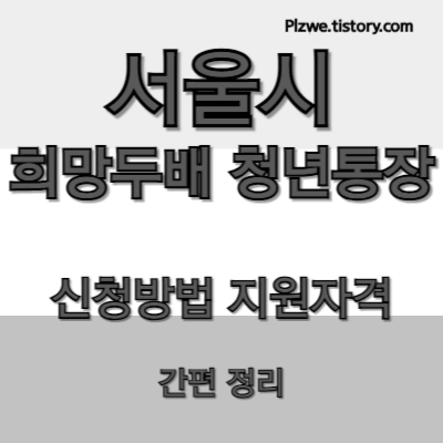 2024 서울시 희망두배 청년통장 신청방법 신청자격 서류 대표이미지1