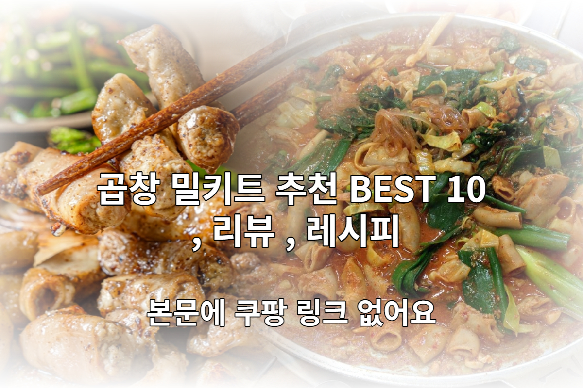  곱창 밀키트 추천 BEST 10 및 리뷰, 레시피 [본문에 쿠팡 링크 없음]