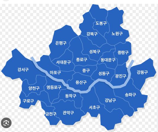 서울 자치구 지도