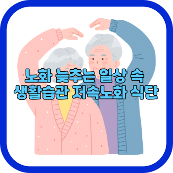 노화 늦추는 일상 속 생활습관 저속노화 식단