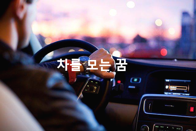  자동차를 타는 꿈의 의미 상황별 꿈해몽