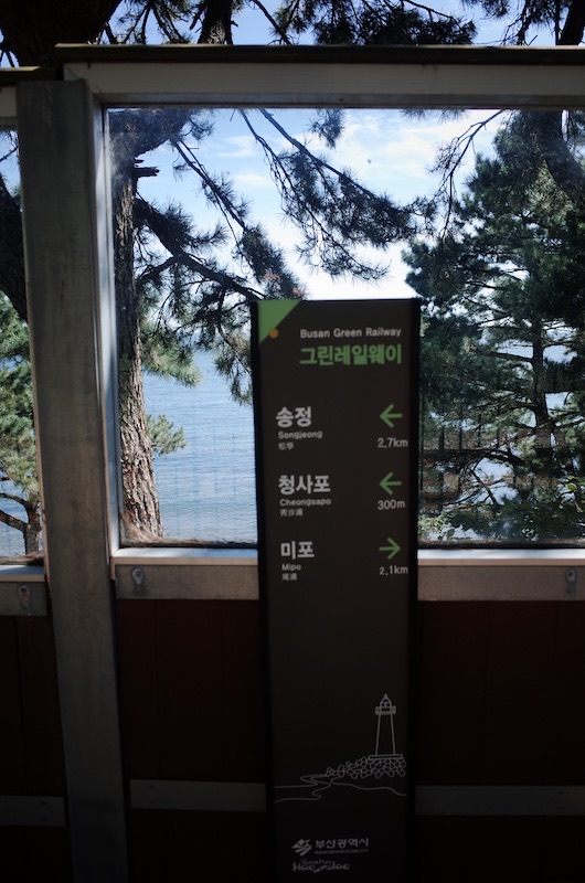 청사포까지 되돌아 가는데 300m