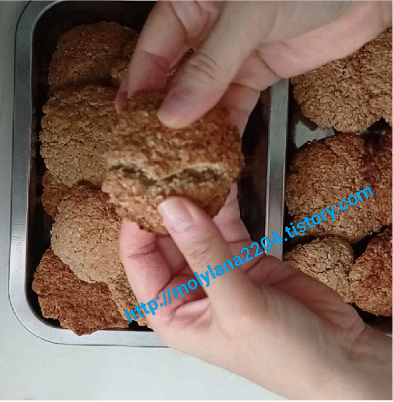  오트밀로 건강한 오트 쿠키 만들기, 온식구 간식으로 그만이죠~