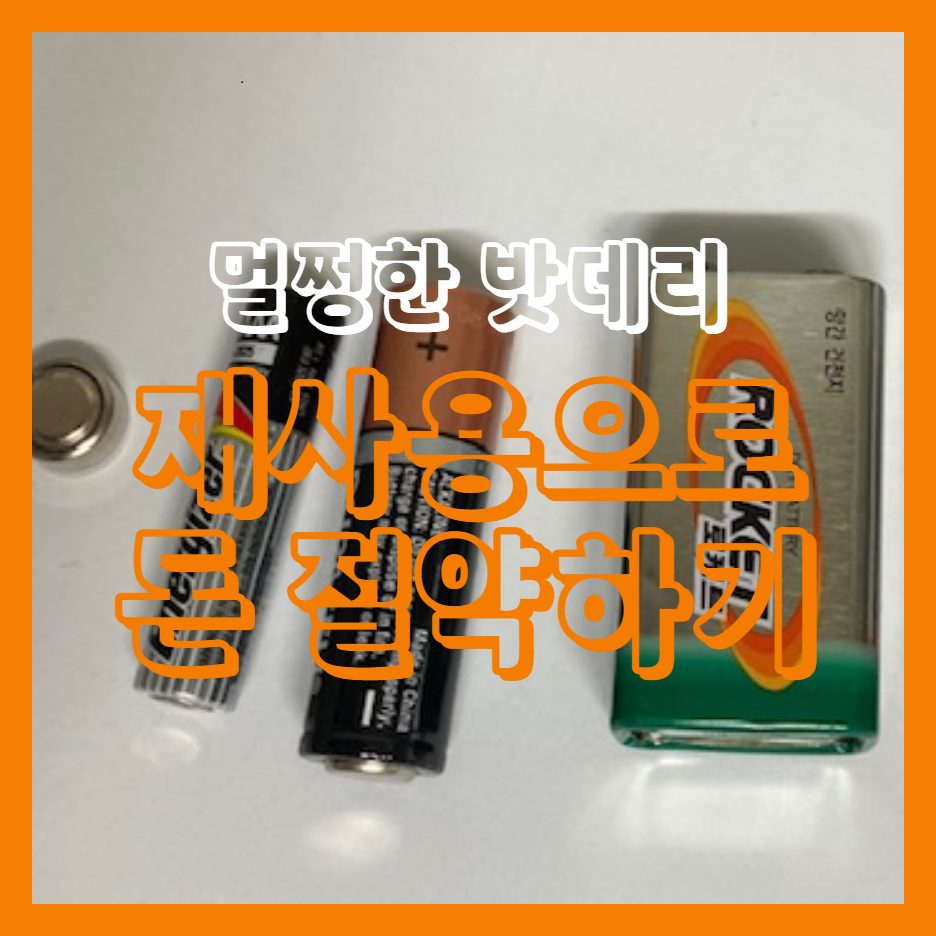  건전지 잔량 확인기로 멀쩡한 밧데리 재사용하기