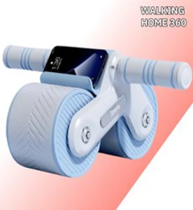 워킹홈360 남녀공용 저소음 복근운동기구 +스마트폰 거치대 + 자동 리바운드기능 + 무릎패드 3가지색상&#44; 블루그레이