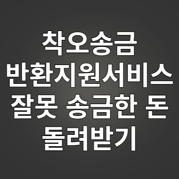  착오송금 반환지원서비스 - 오송금 반환 지원 제도