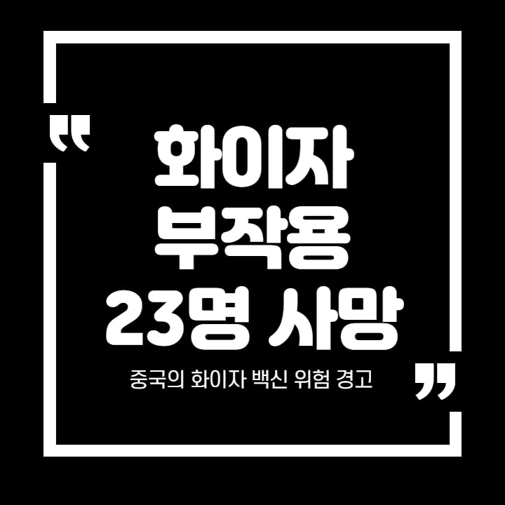 화이자 백신 부작용 사망 썸네일