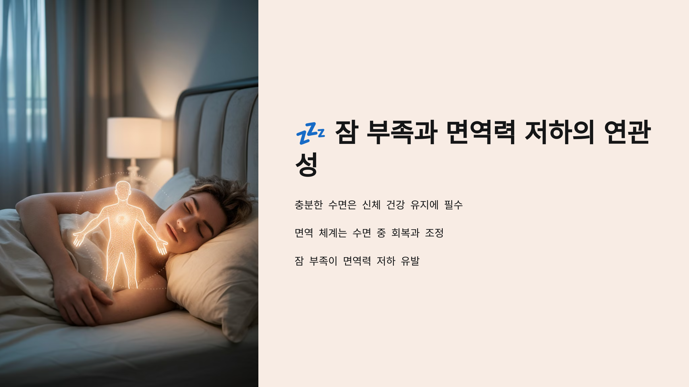 💤 잠 부족과 면역력 저하의 연관성, 🌙 잠이 부족하면 면역력이 약해지는 이유