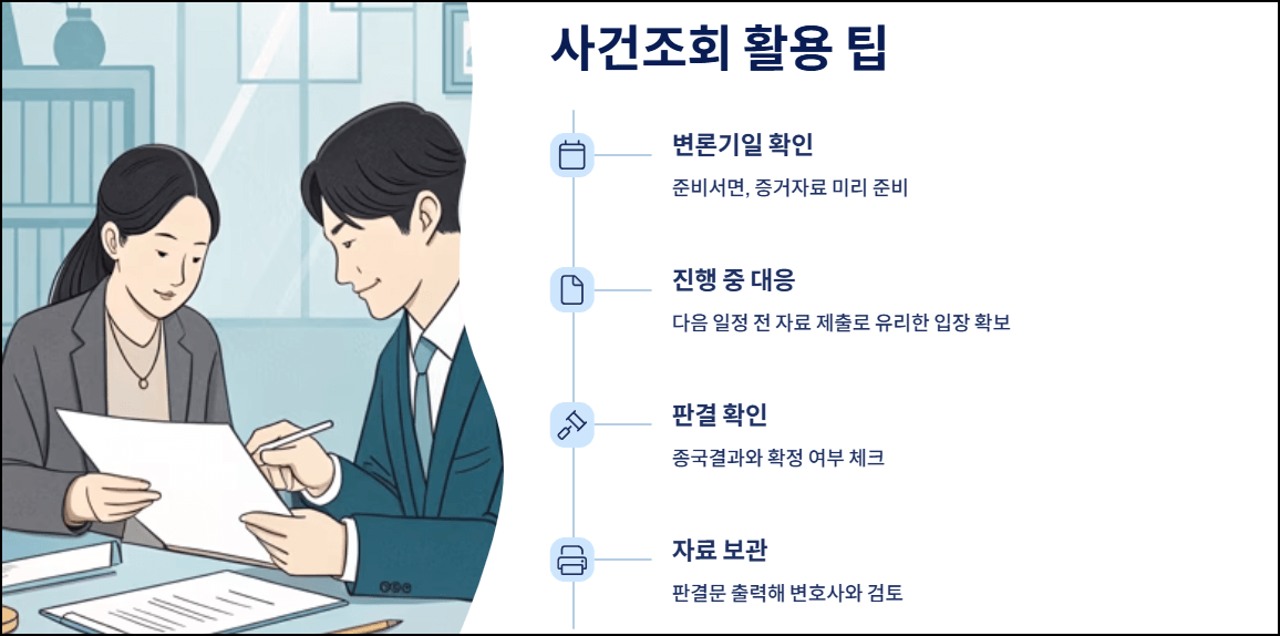 사건조회 활용 팁