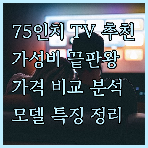 가성비 최고? 75인치 TV 6개 모