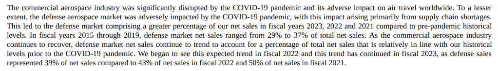 항공비즈니스회사 Transdigm 기업알아보기&#44; Transdigm 2023년 annual report