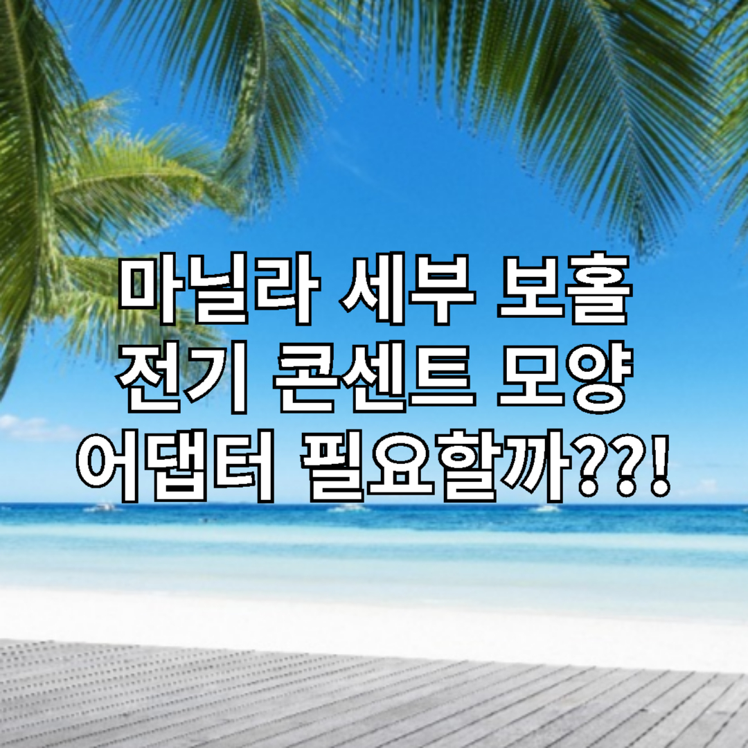 마닐라/보홀/세부-전압 콘센트 모양