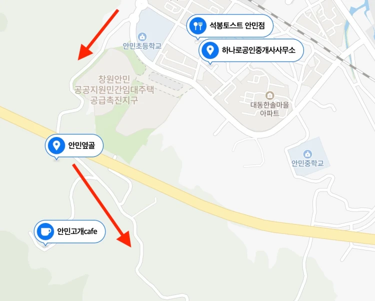 안민고개-안민동-위치