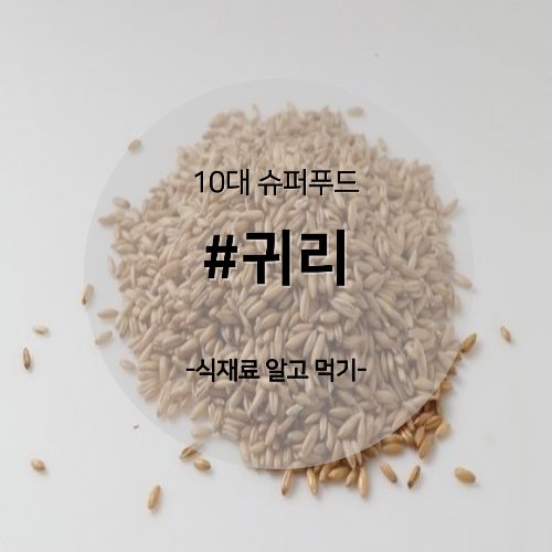  알고 먹기 10. #귀리