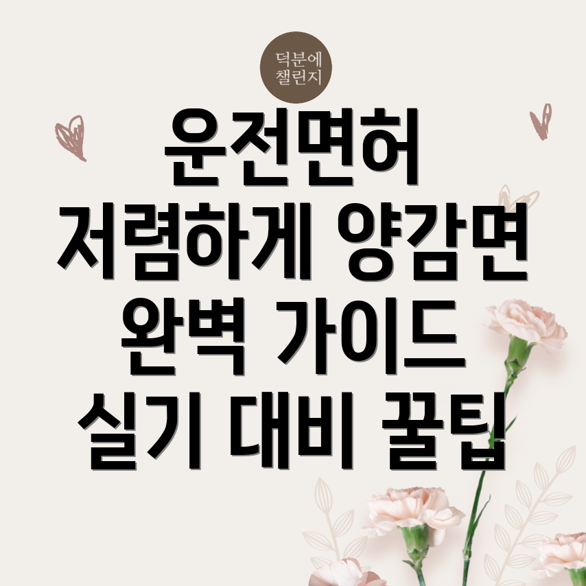 운전면허학원 비용