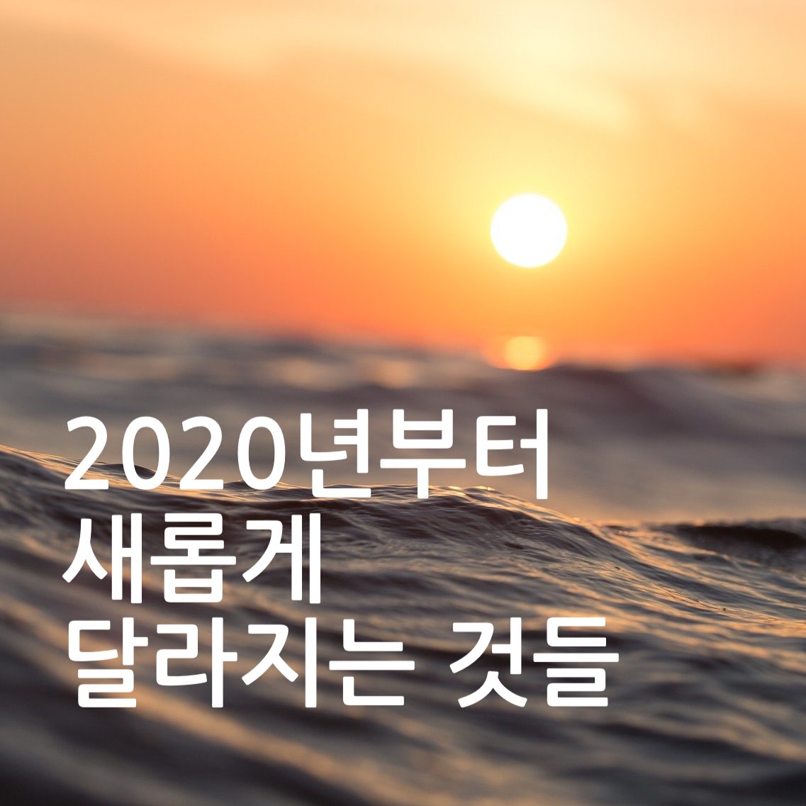  2020년 부터 변경되는 제도. 2020년 제도.
