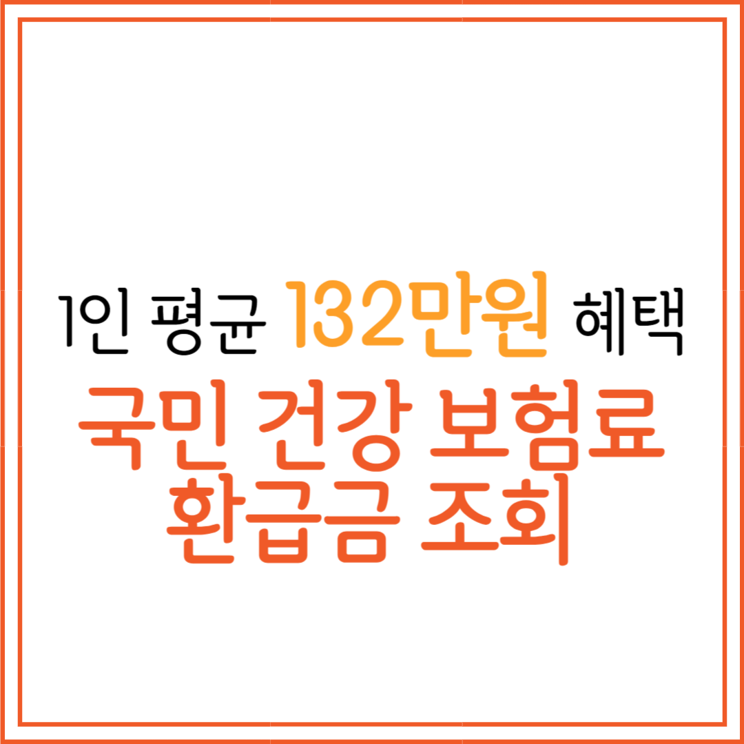 국민 건강 보험료 환급금 조회 대표 사진