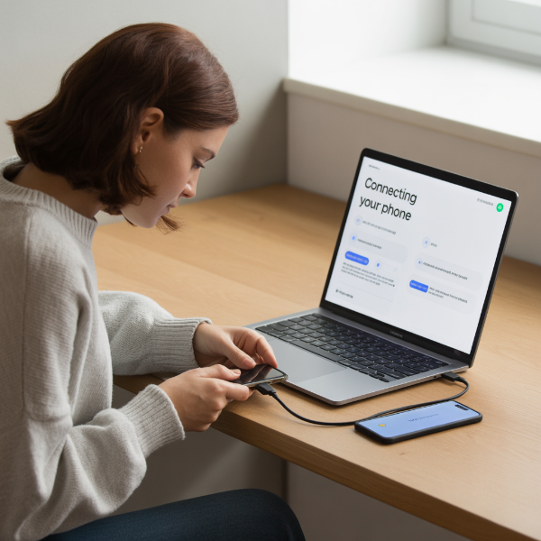 노트북 스마트폰 usb연결방법 이미지