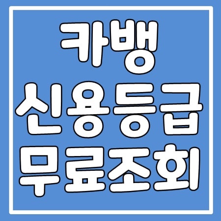 휴대폰과 카카오뱅크에서 무료로 신용등급 조회하는 방법(+신용등급표) 4