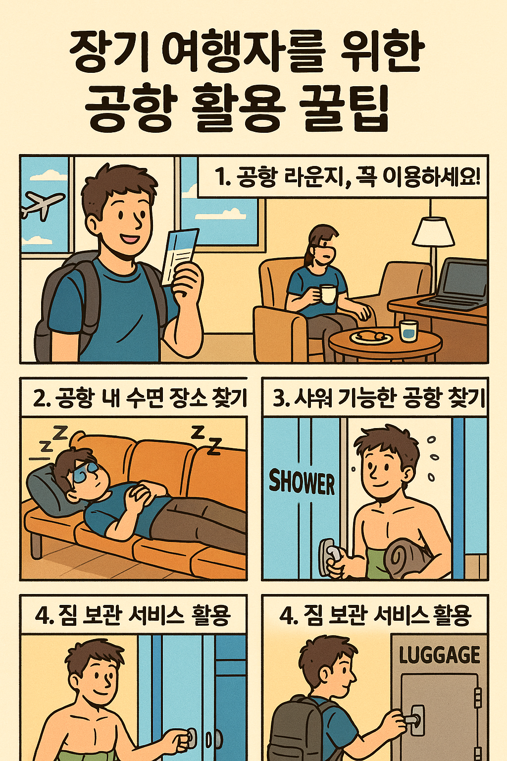 장기 여행자를 위한 공항 활용 꿀팁