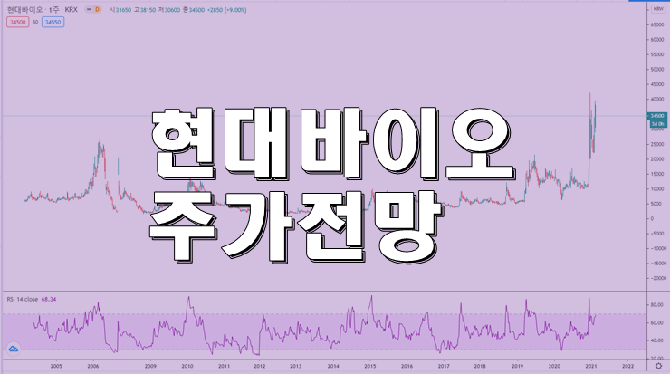  현대바이오 주가 전망을 차트와 함께!