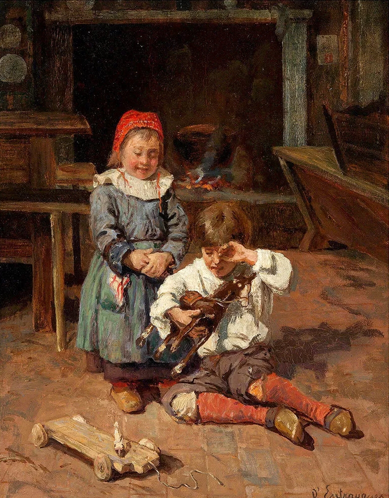 샤를 베르트랑 당트레그(Charles Bertrand d'Entraygues), 프랑스, 화가, 1850-1929