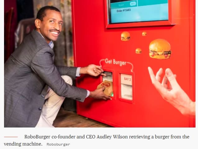 세계 최초의 로봇 햄버거 자판기 VIDEO:The world’s first burger vending machine