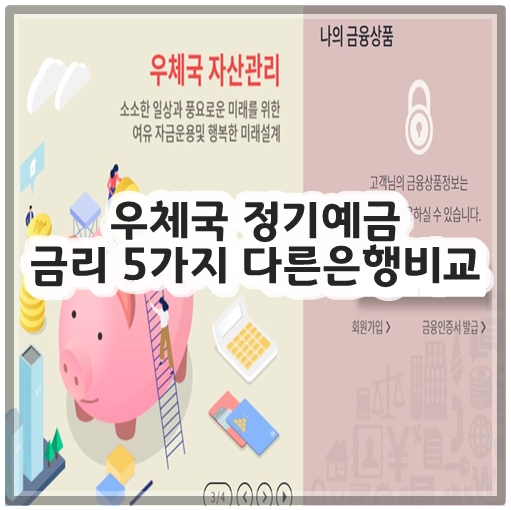 우체국 정기예금 금리 5가지&#44; 은행 4곳 비교 알아보기