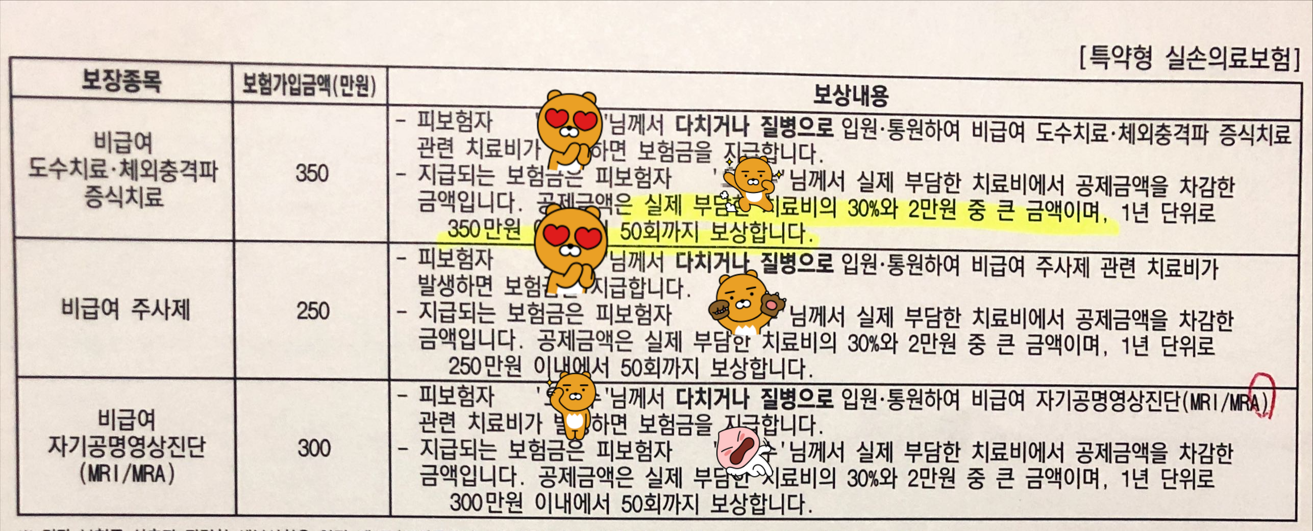 실손보험-MRI청구