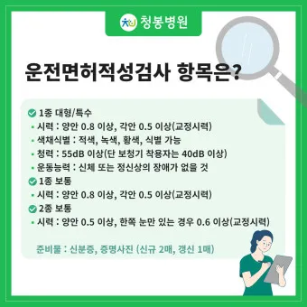 운전면허 적성검사 갱신 준비물 건강검진 신체검사_12