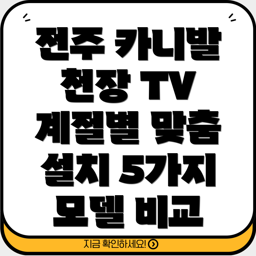 전주카니발천장TV계절별맞춤설치가이드5가지인기모델비교분석