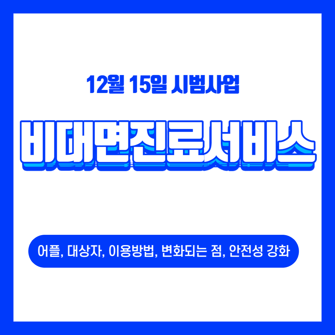 비대면진료 서비스(어플&#44; 대상자&#44; 이용 방법&#44; 변화되는 점&#44; 안전성 강화)