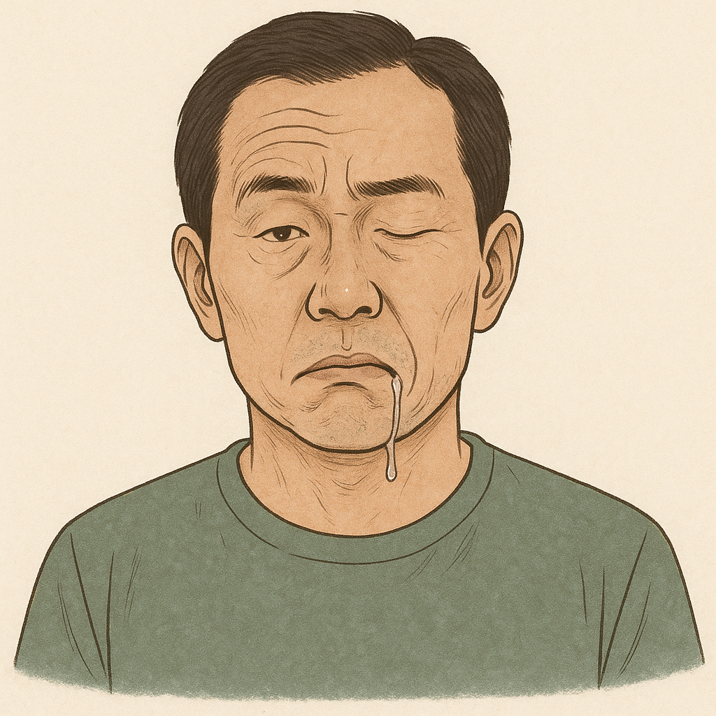 안면마비와 관련된 사진